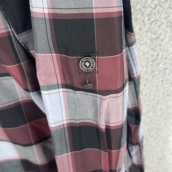 Wrangler maroon plaid All Terrain Gear ATG button up long sleeve shirt men's XXL - Picture 6 of 15